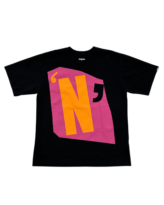 NH x PHINGERIN.  TEE SS / B:BLACK