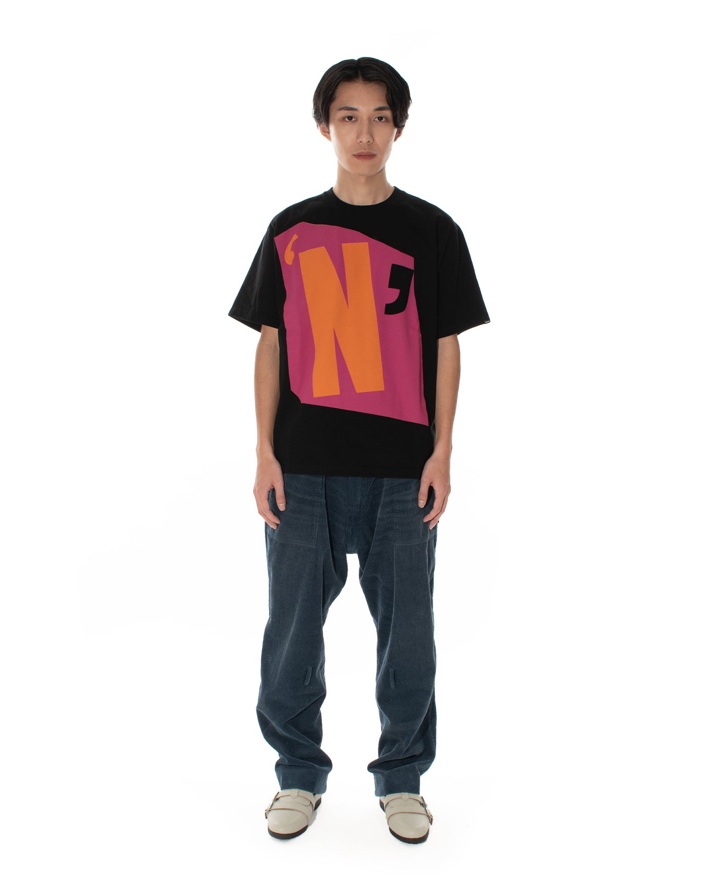 NH x PHINGERIN.  TEE SS / B:BLACK