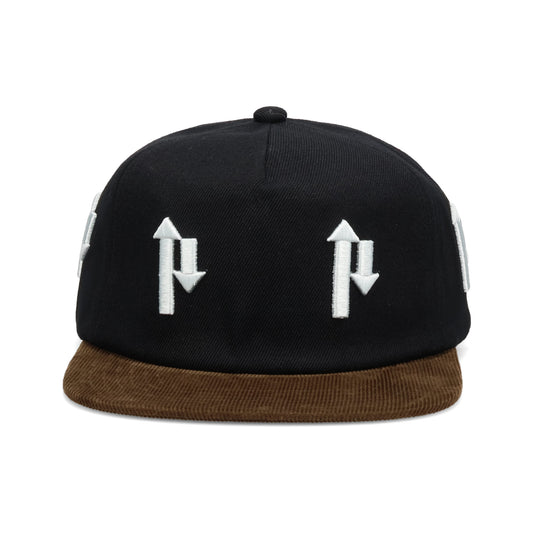 ARROW CORD HAT / BLACK/BROWN