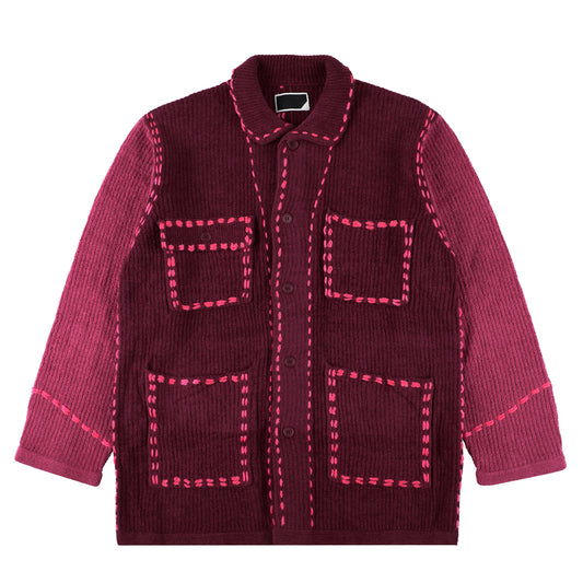 PG1 SHORT COAT / BURGUNDY