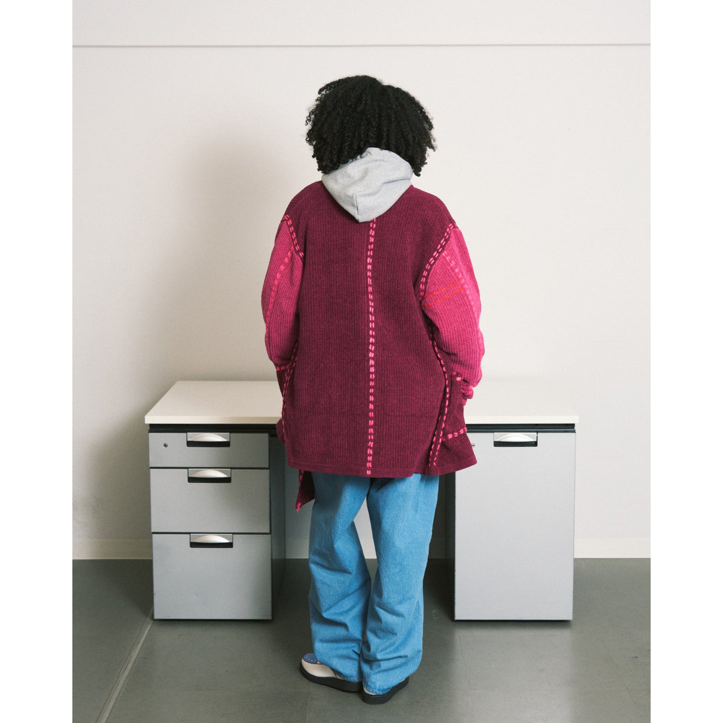 PG1 SHORT COAT / BURGUNDY