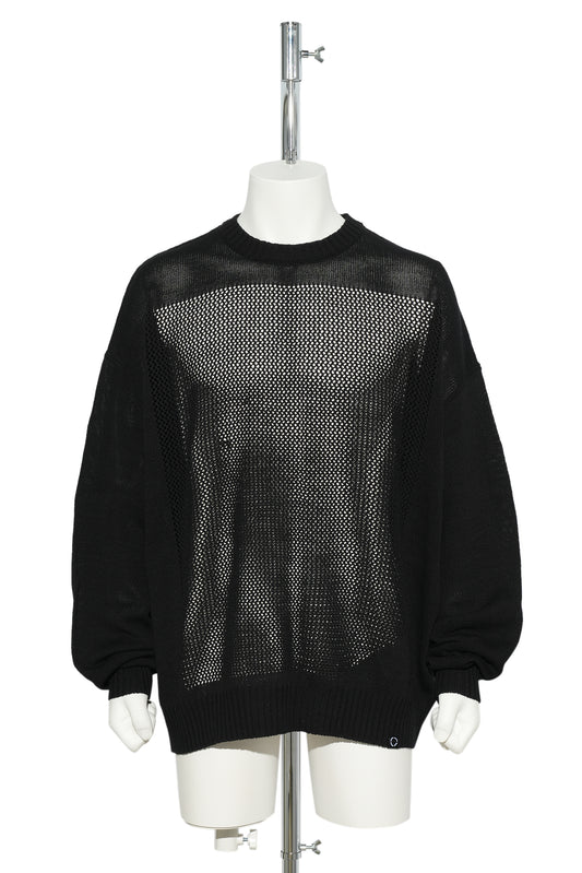 WINDOW WEB SWEATER / BLACK