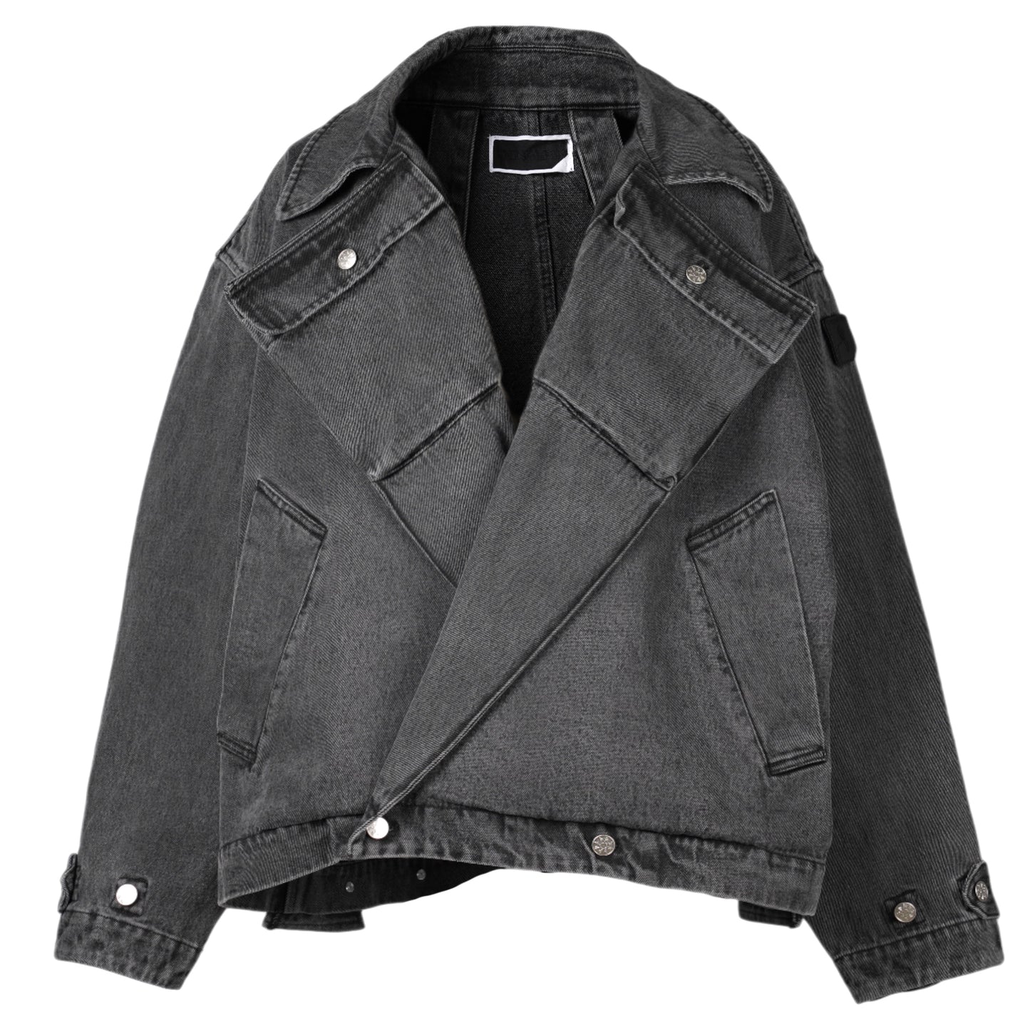 DENIM TWIN SHORT COAT / C:BLACK