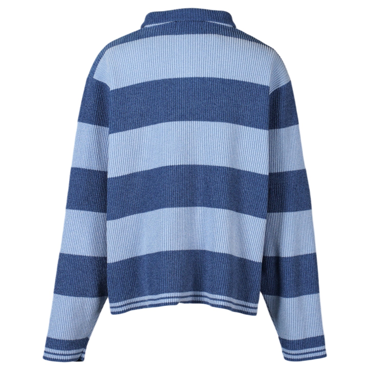 CORDY KNIT JACKET STRIPE / A:BLUE