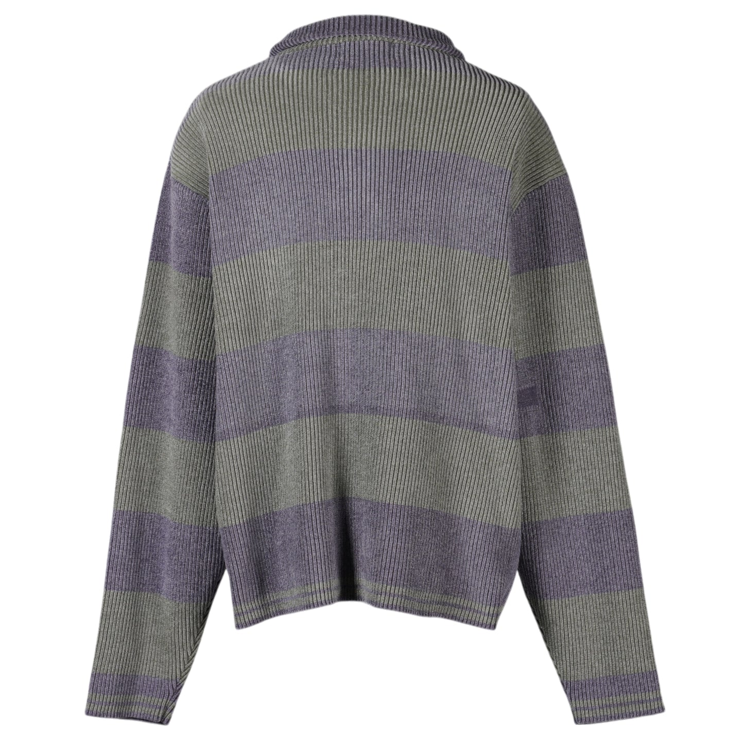 CORDY KNIT JACKET STRIPE / B:GREY