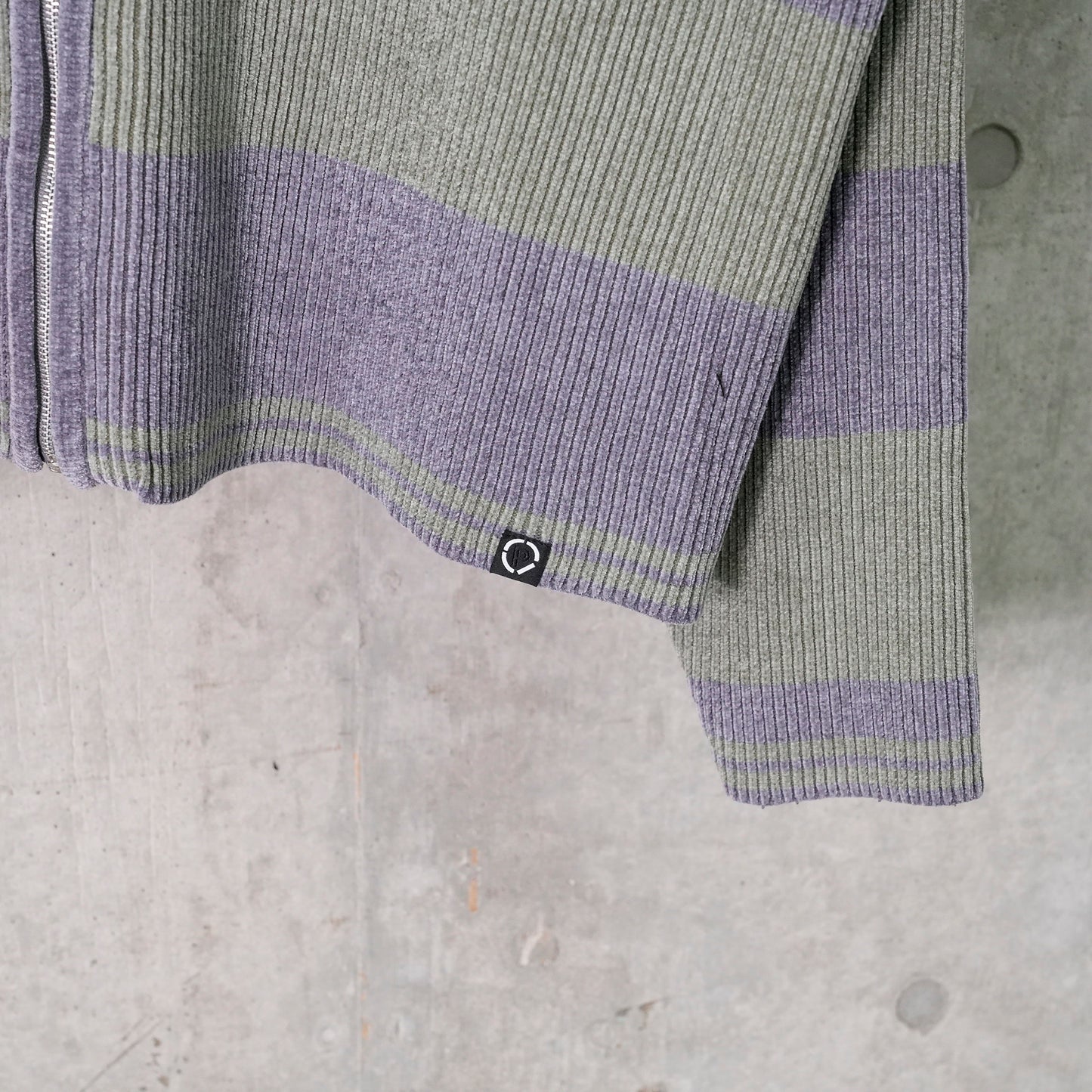 CORDY KNIT JACKET STRIPE / B:GREY