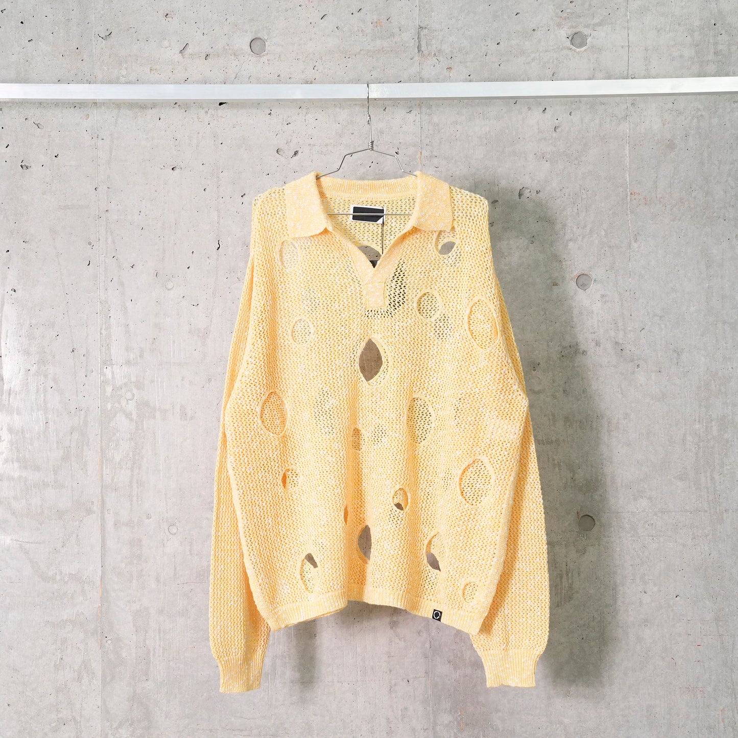 HOLE KNIT SKIPPER / A:YELLOW