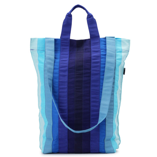 RIBBON TOTE BAG / SEA BLUE