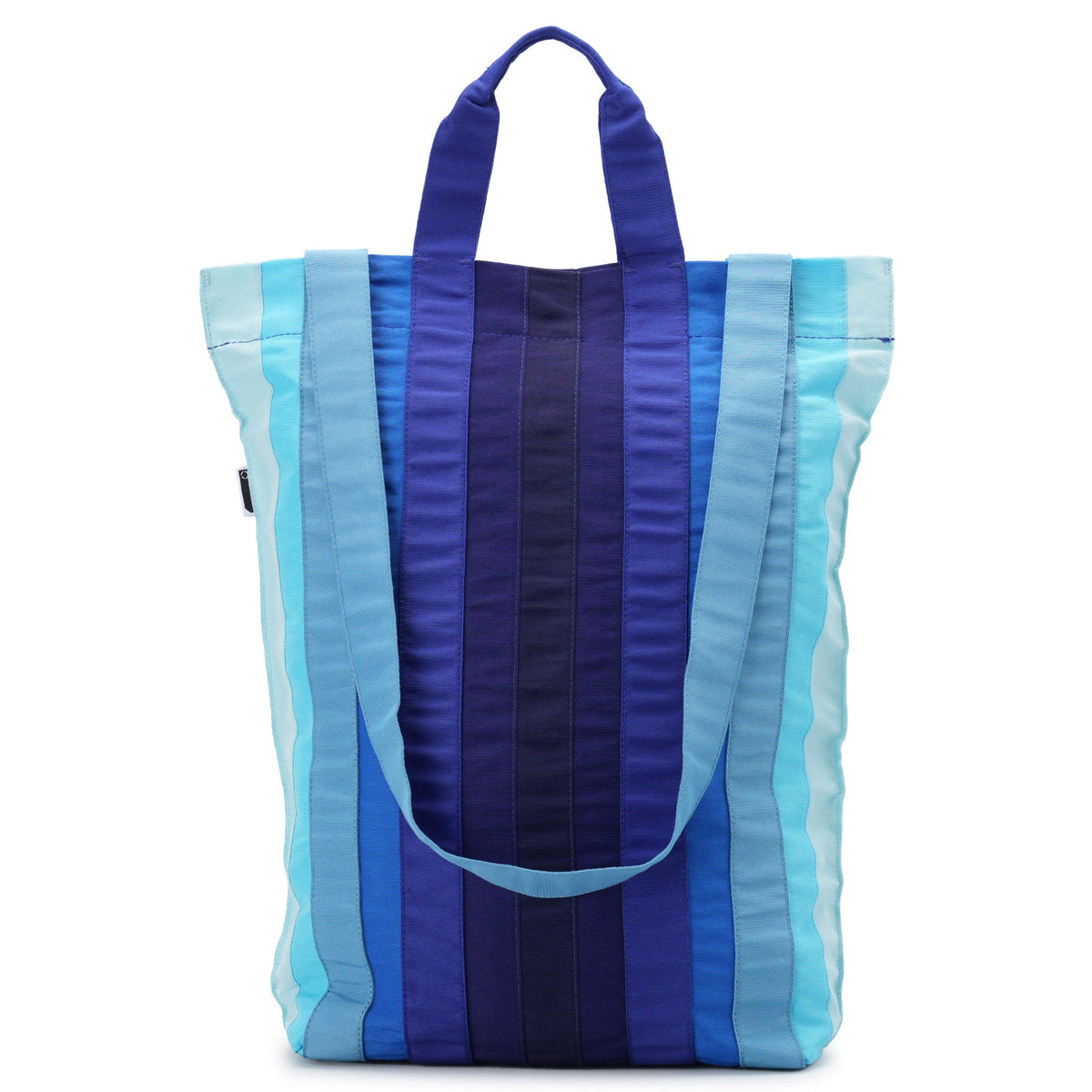RIBBON TOTE BAG / SEA BLUE
