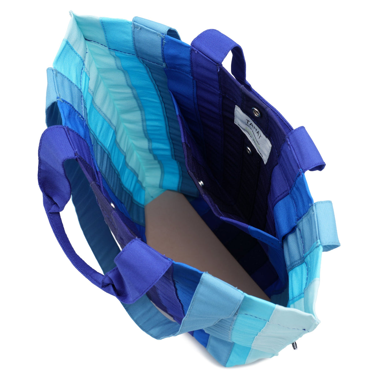 RIBBON TOTE BAG / SEA BLUE