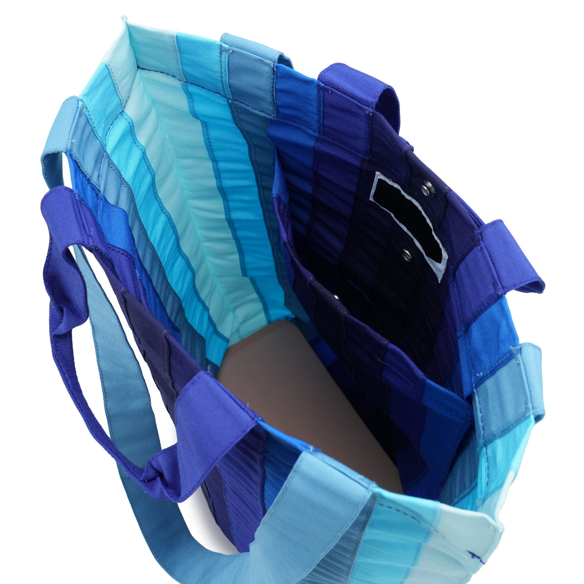 RIBBON TOTE BAG / SEA BLUE