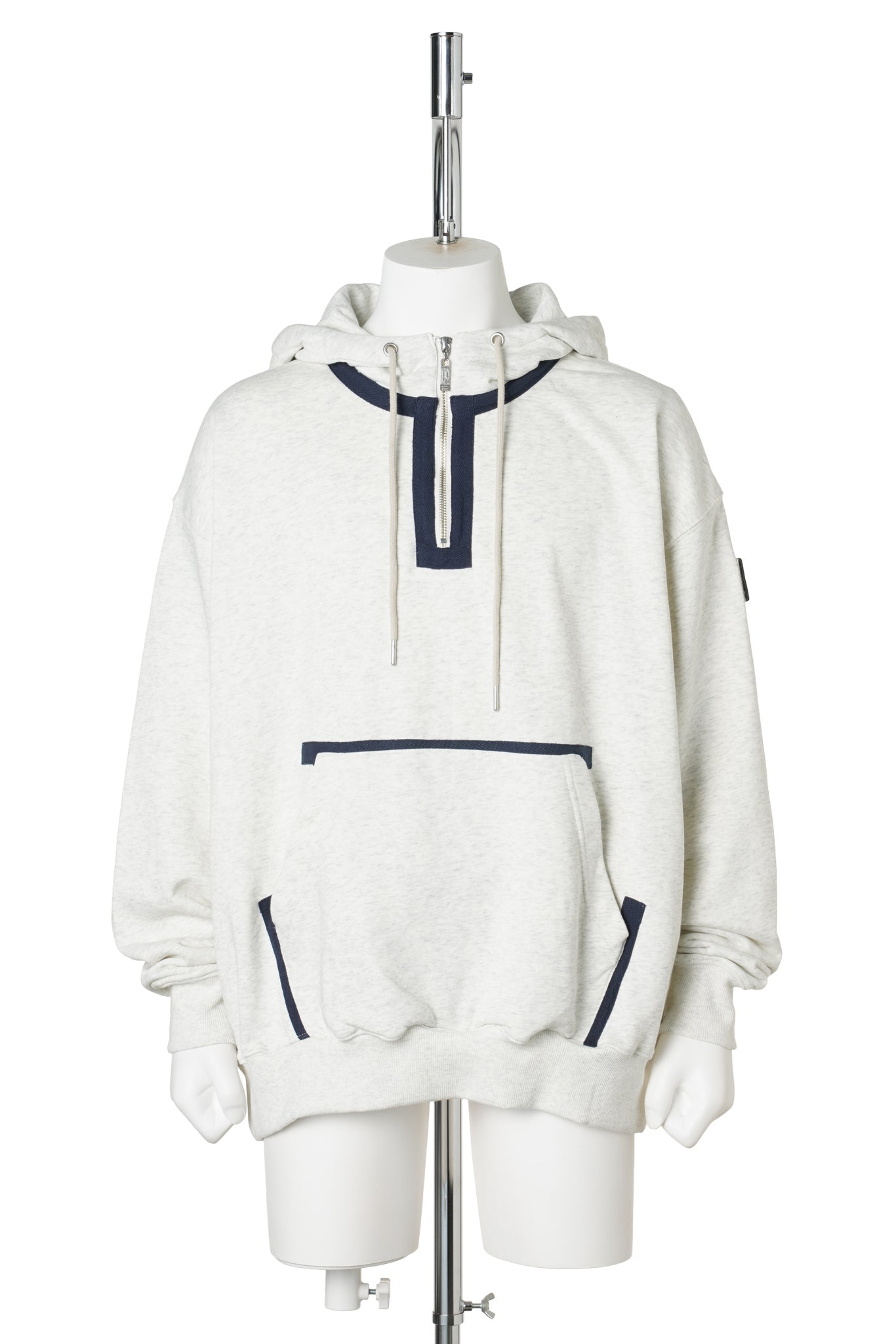 VISOR QUARTER ZIP HOODIE / OATMEAL