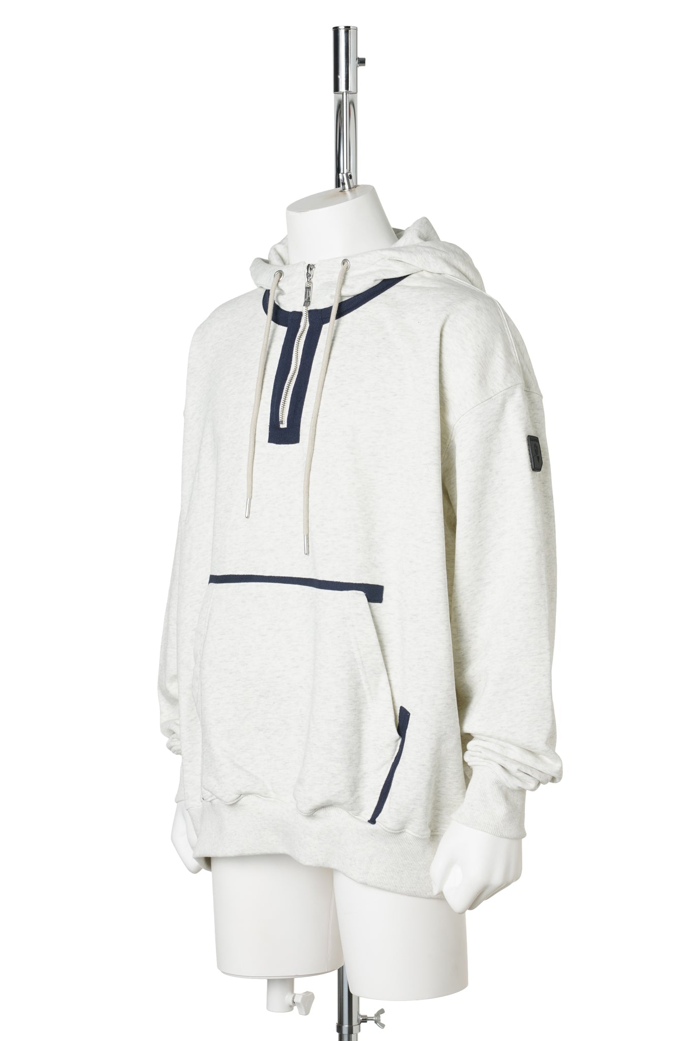 VISOR QUARTER ZIP HOODIE / OATMEAL