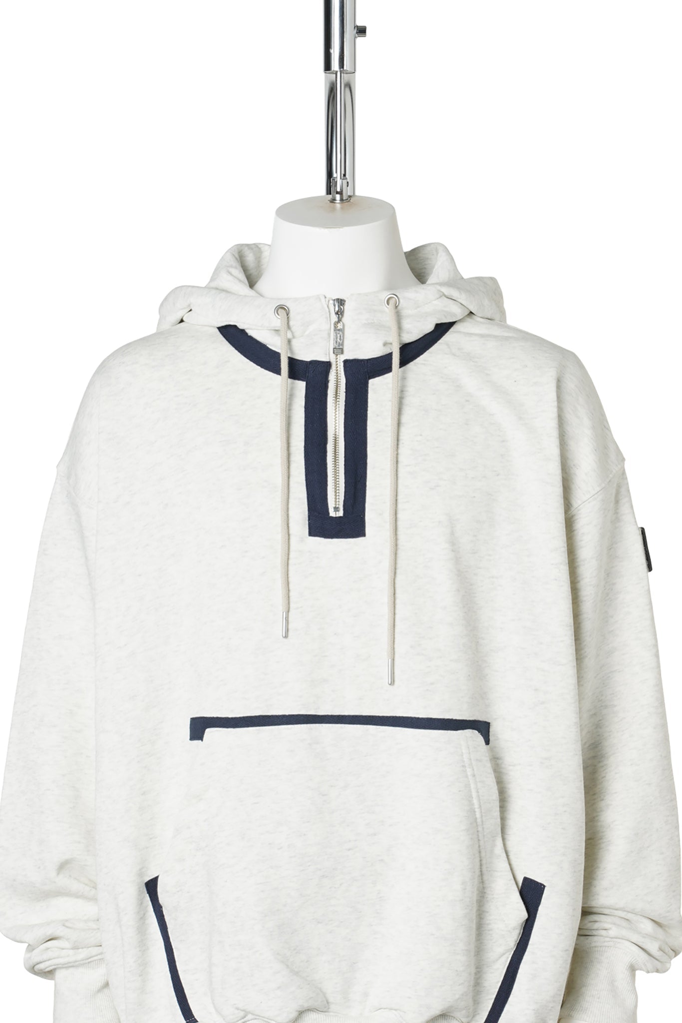 VISOR QUARTER ZIP HOODIE / OATMEAL