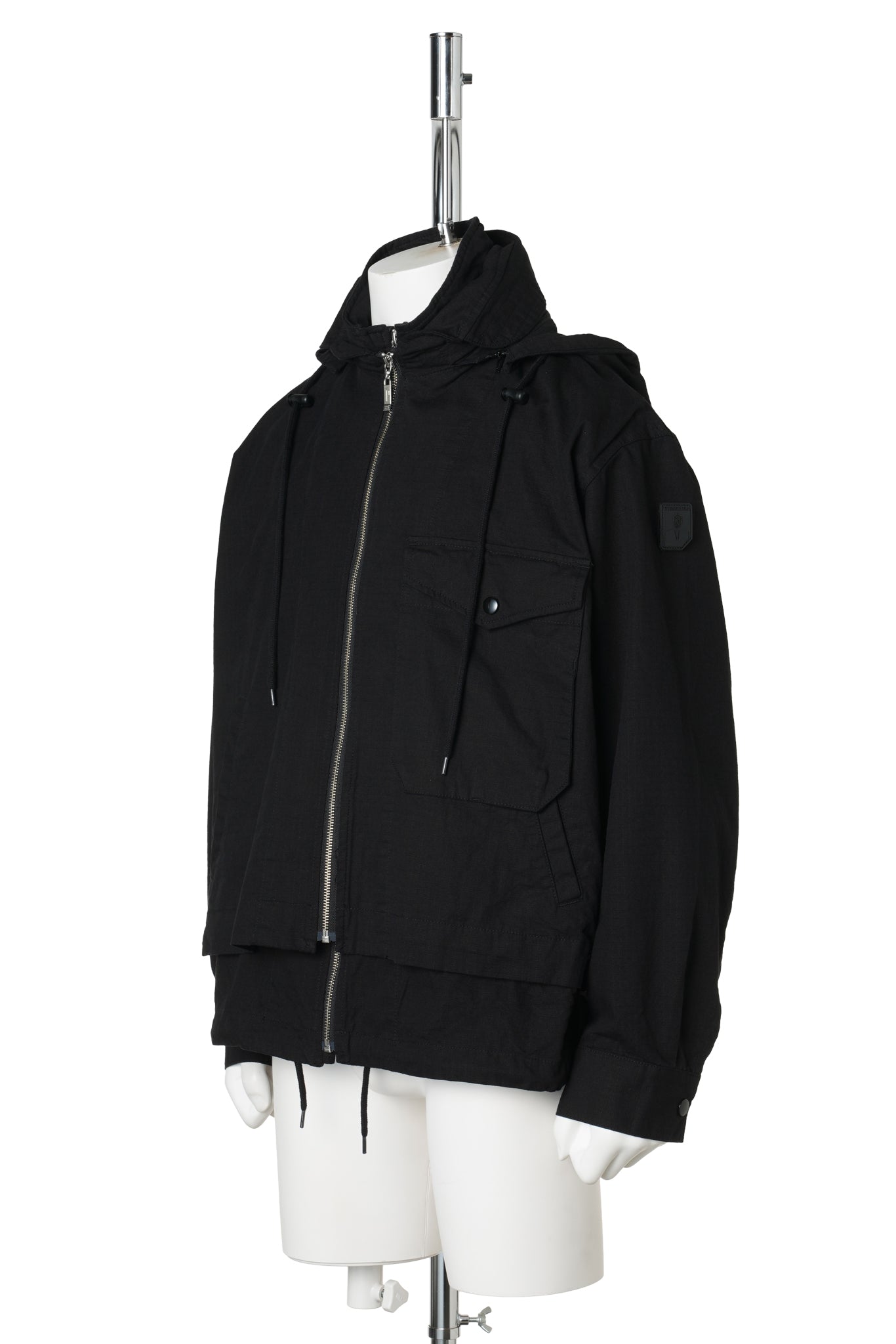 VISOR DOUBLE ZIP JACKET / BLACK