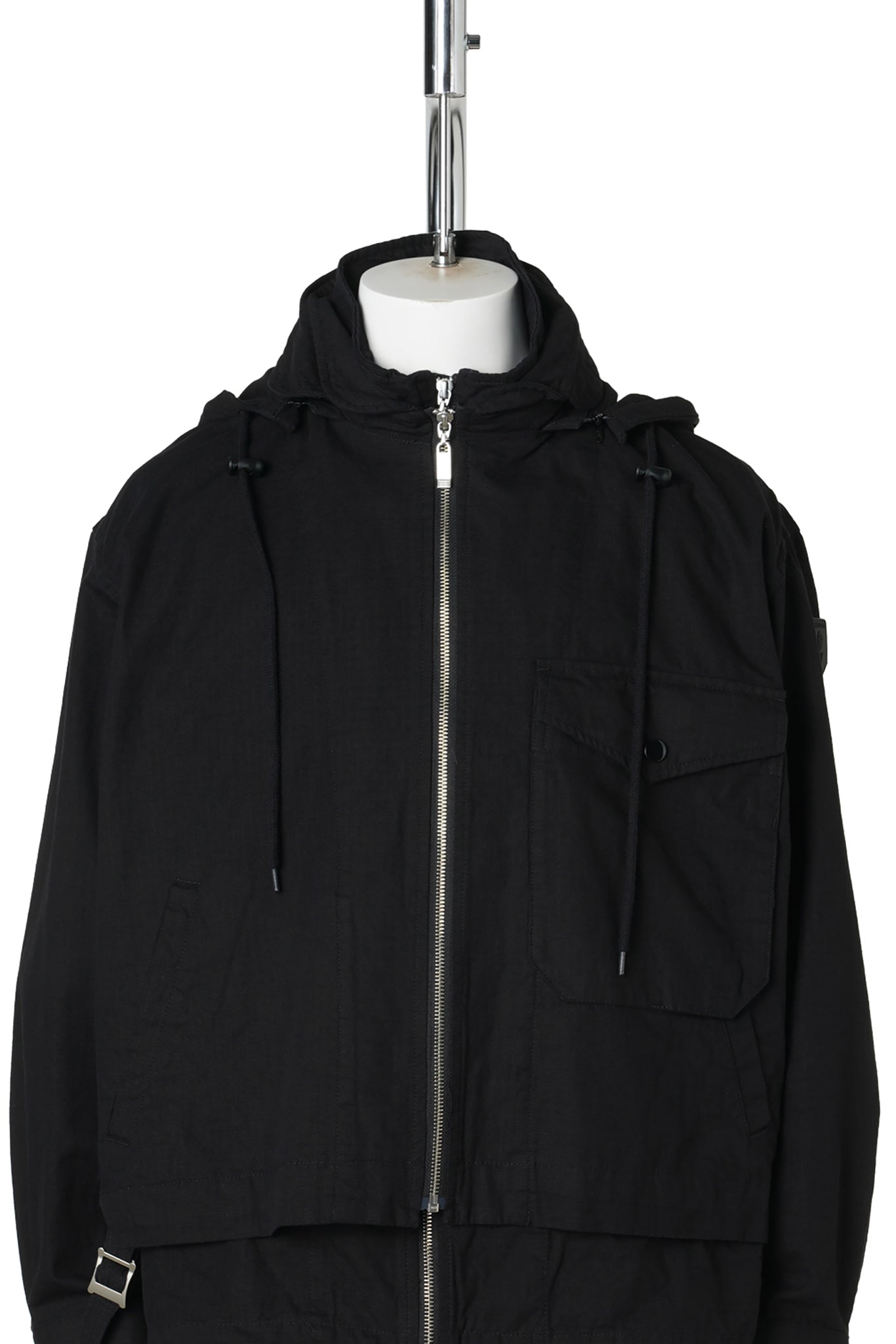 VISOR DOUBLE ZIP JACKET / BLACK