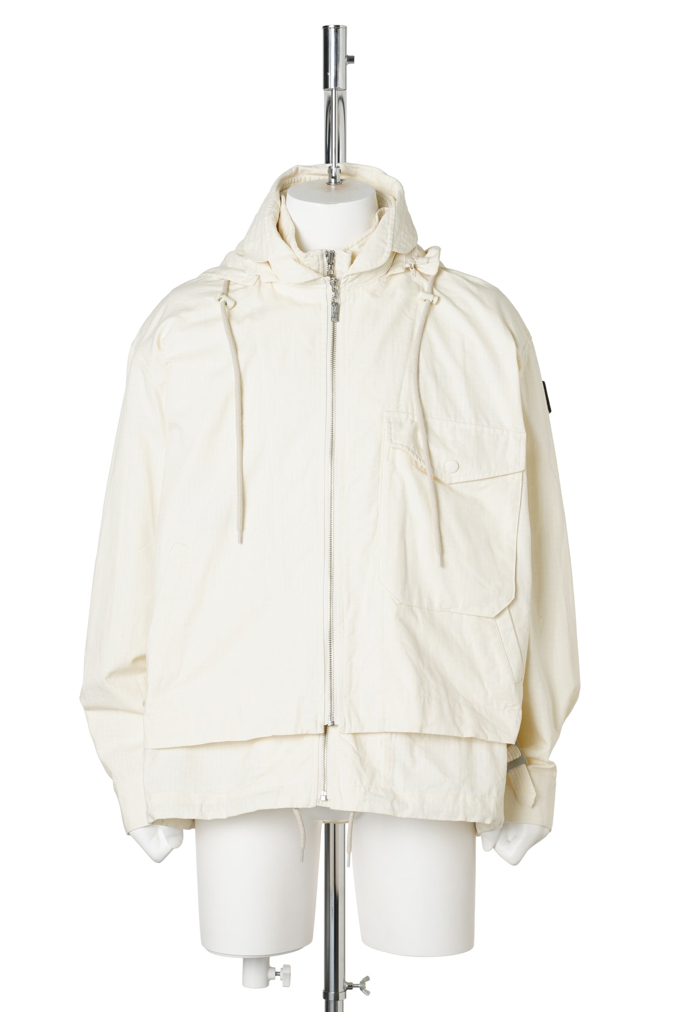 VISOR DOUBLE ZIP JACKET / LIGHT IVORY