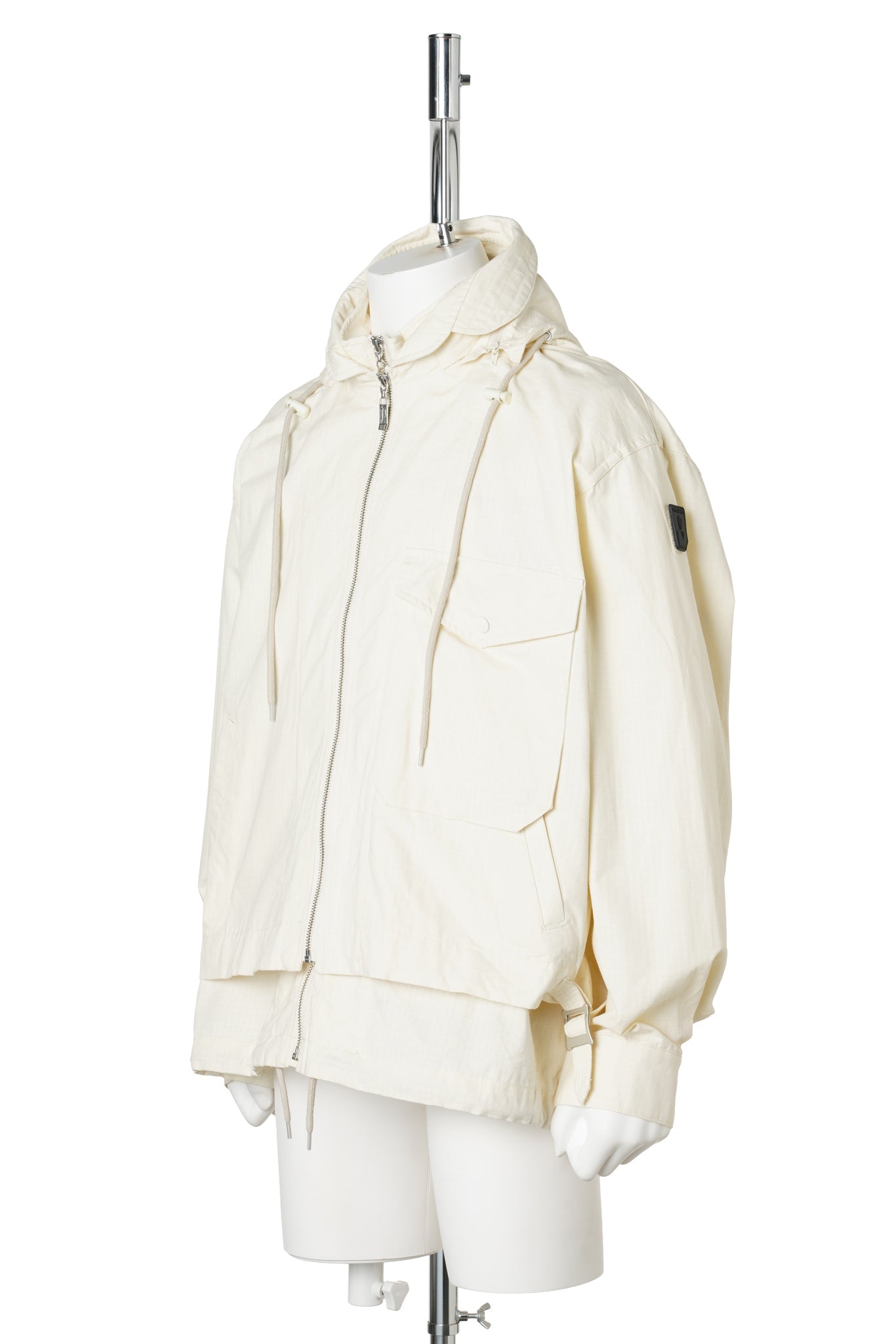 VISOR DOUBLE ZIP JACKET / LIGHT IVORY