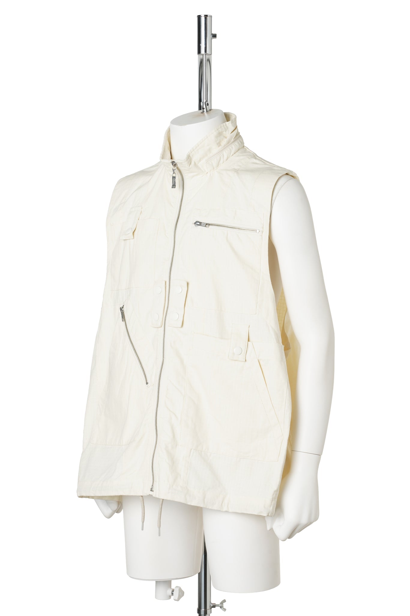 VISOR DOUBLE ZIP JACKET / LIGHT IVORY