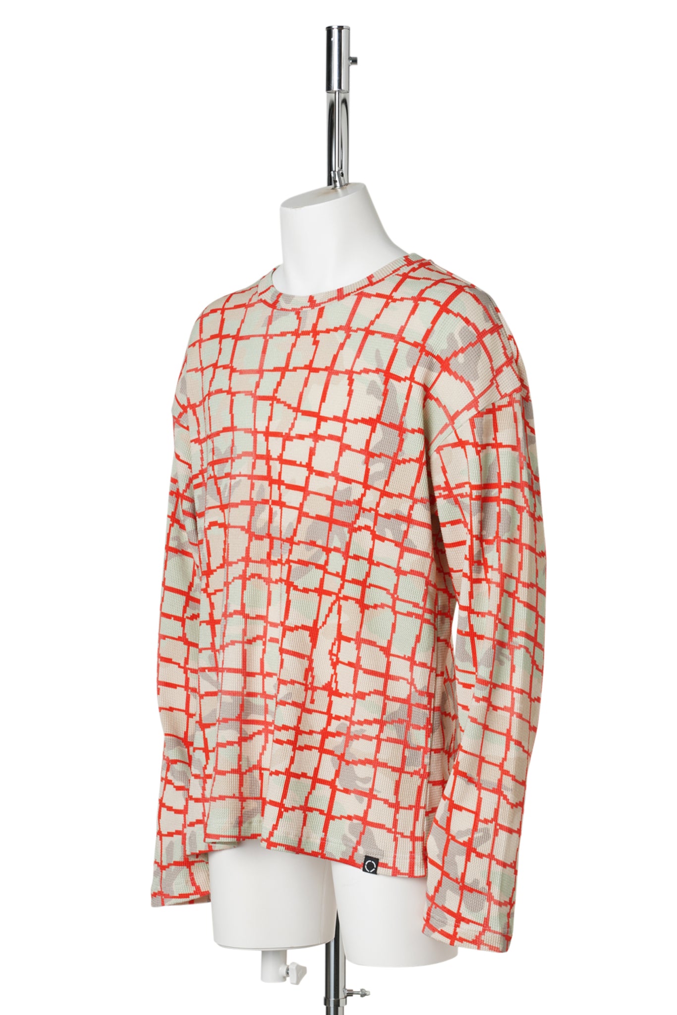 NET L/S WAFFLE THERMAL / RED NET