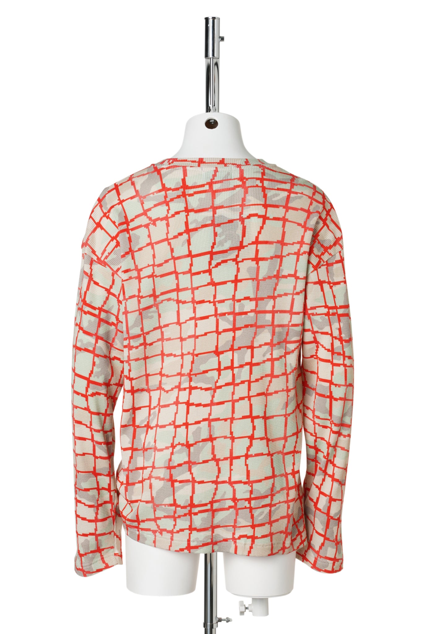 NET L/S WAFFLE THERMAL / RED NET