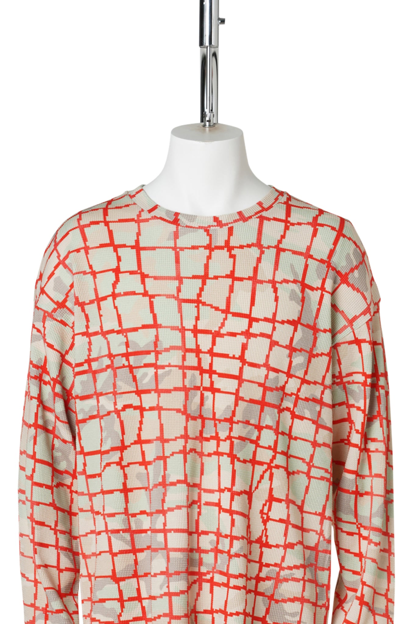 NET L/S WAFFLE THERMAL / RED NET