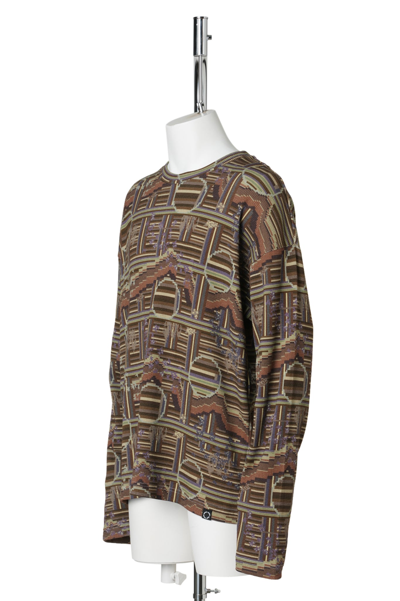 BORDER L/S WAFFLE THERMAL / SEPIA