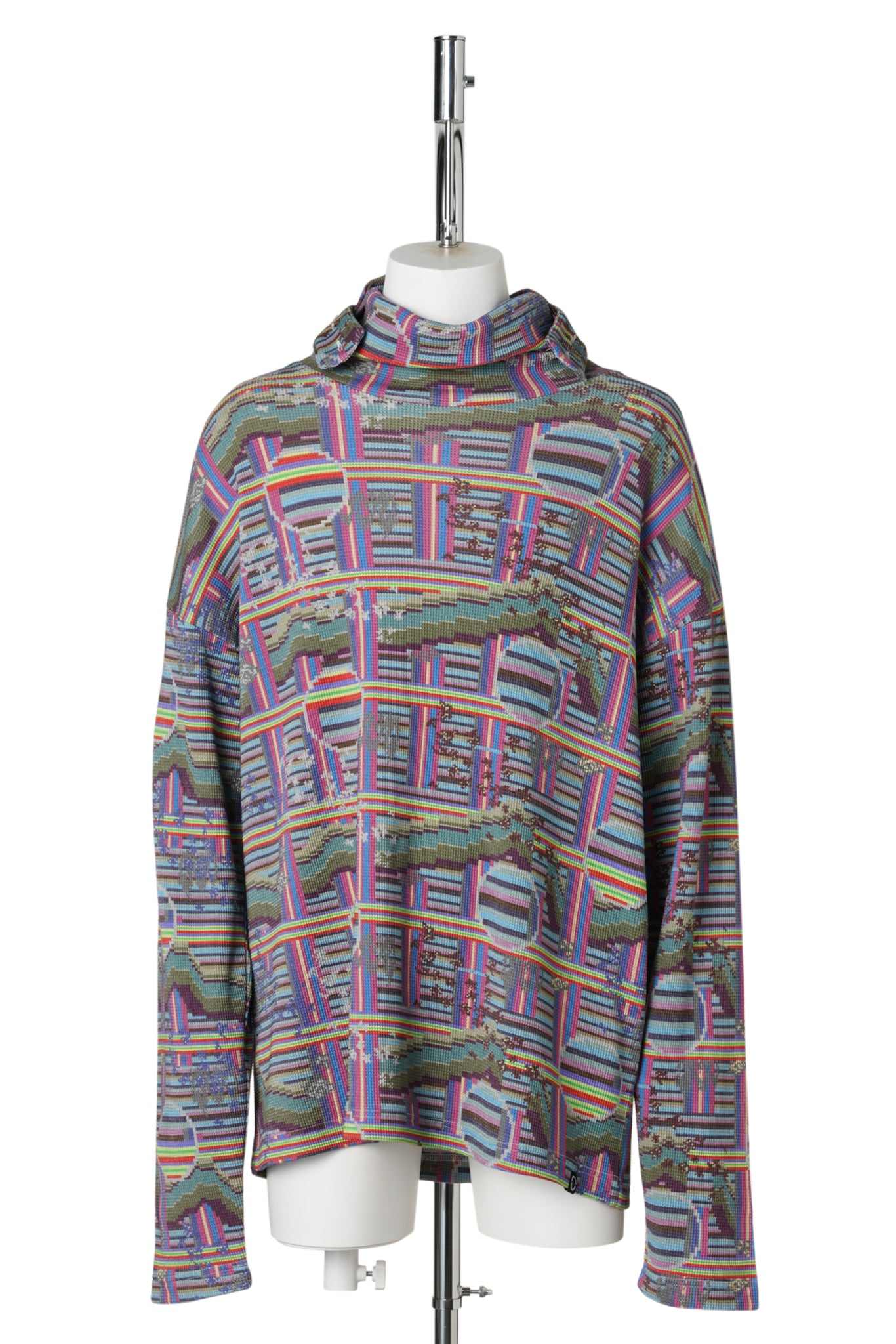 BORDER L/S WAFFLE HEAD STRAP THERMAL / RAINBOW