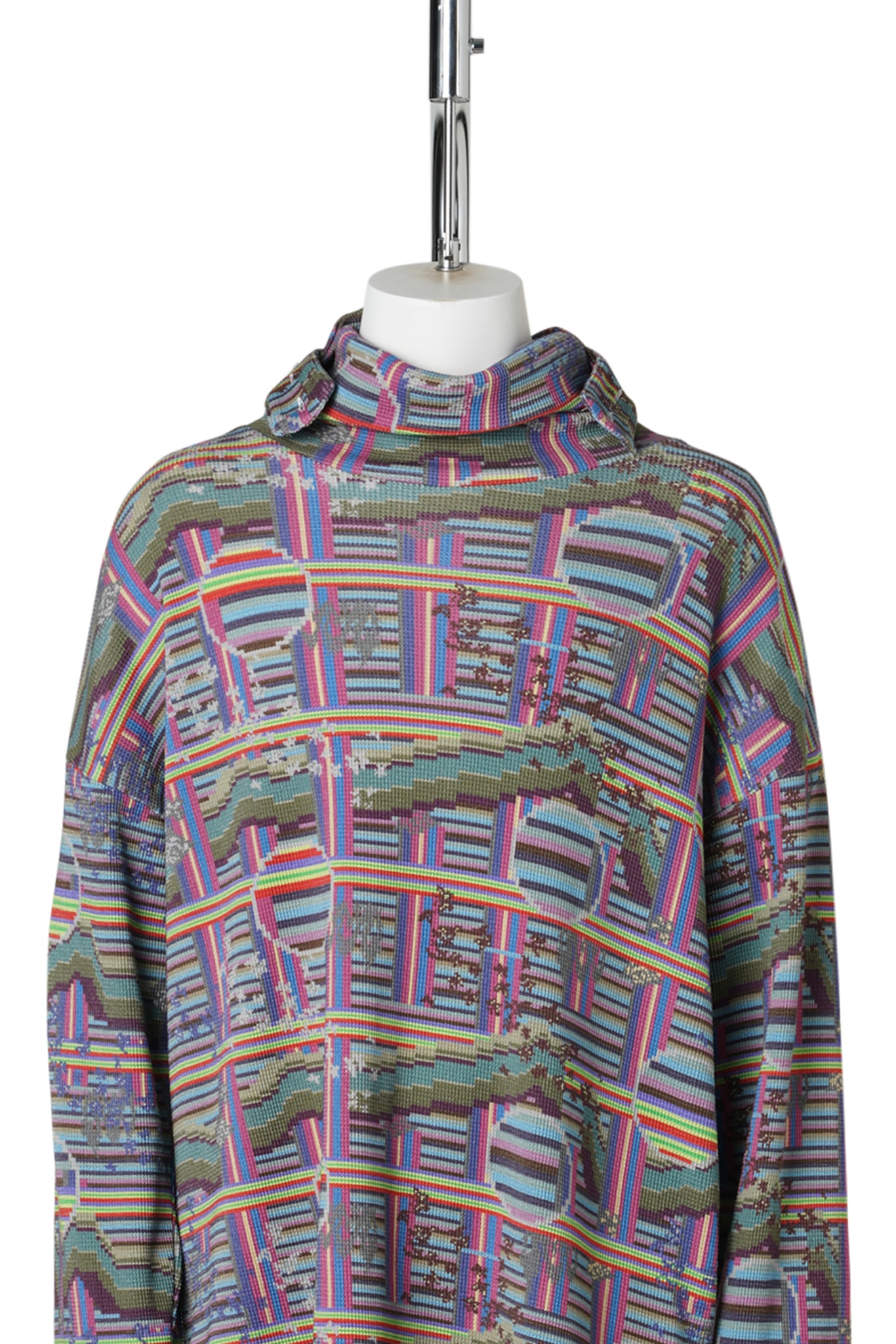 BORDER L/S WAFFLE HEAD STRAP THERMAL / RAINBOW