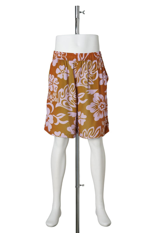 SUMMER SHORTS FLOWER / TOAST ORANGE