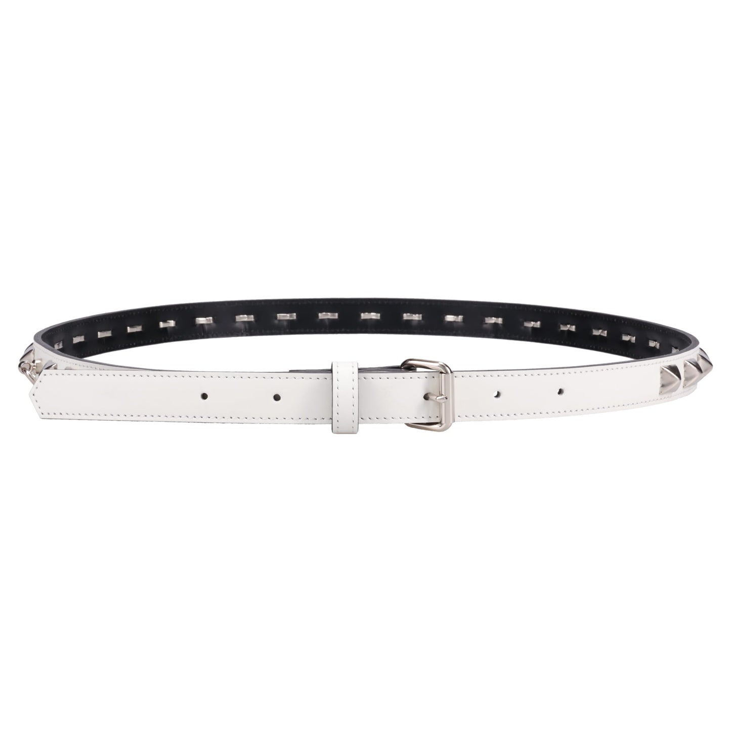 HALF STUDS BELT WHITE / WHITE