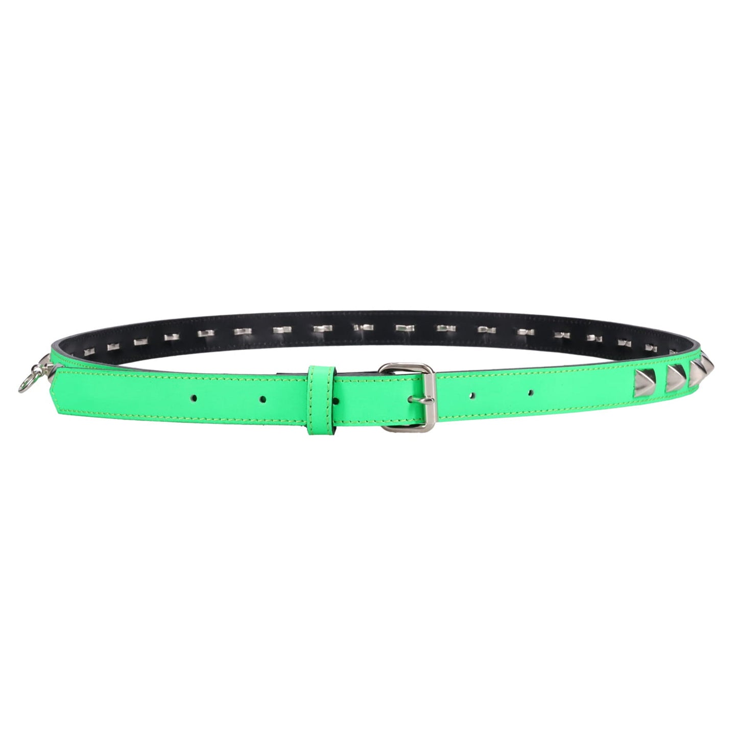 HALF STUDS BELT NEON GREEN / NEON GREEN