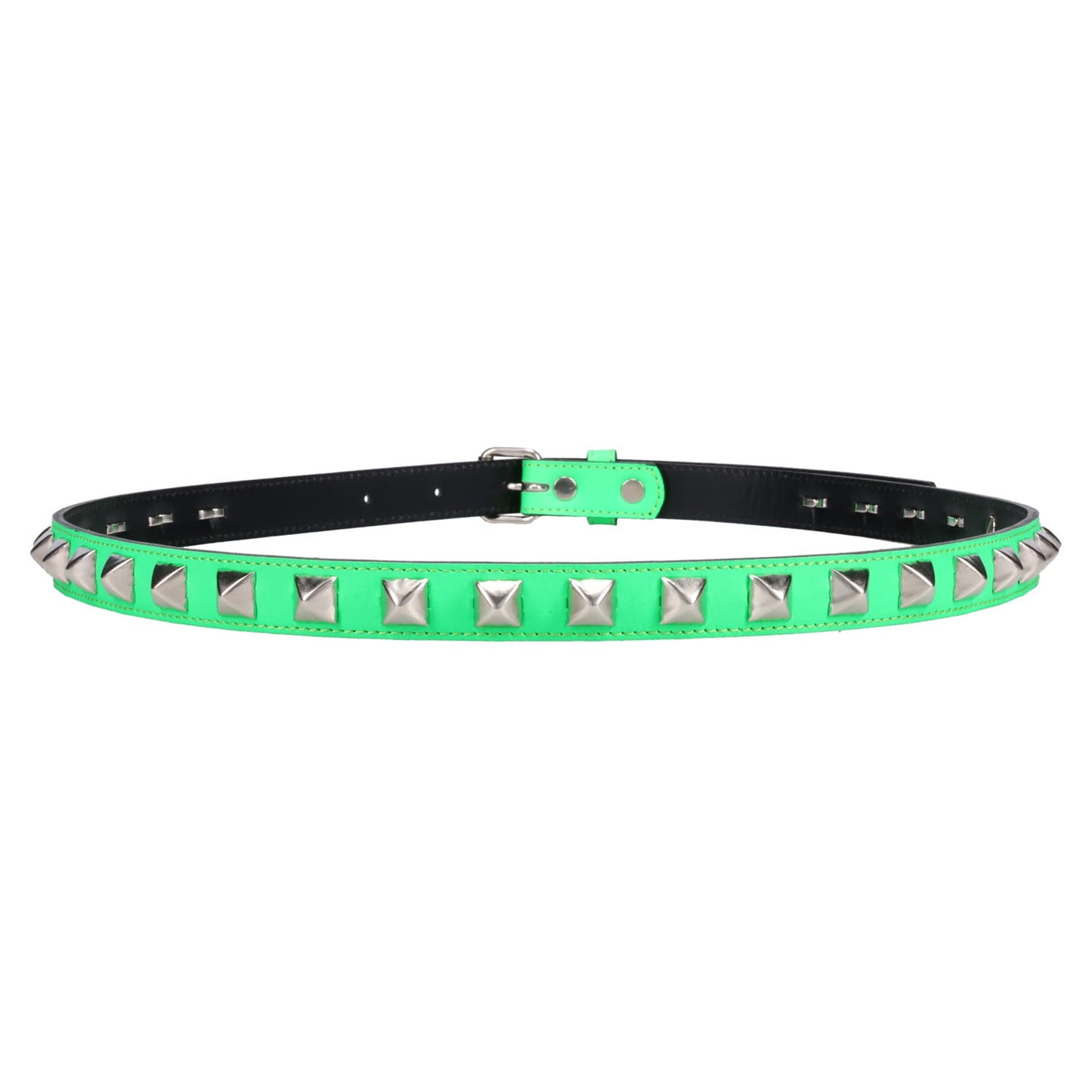 HALF STUDS BELT NEON GREEN / NEON GREEN