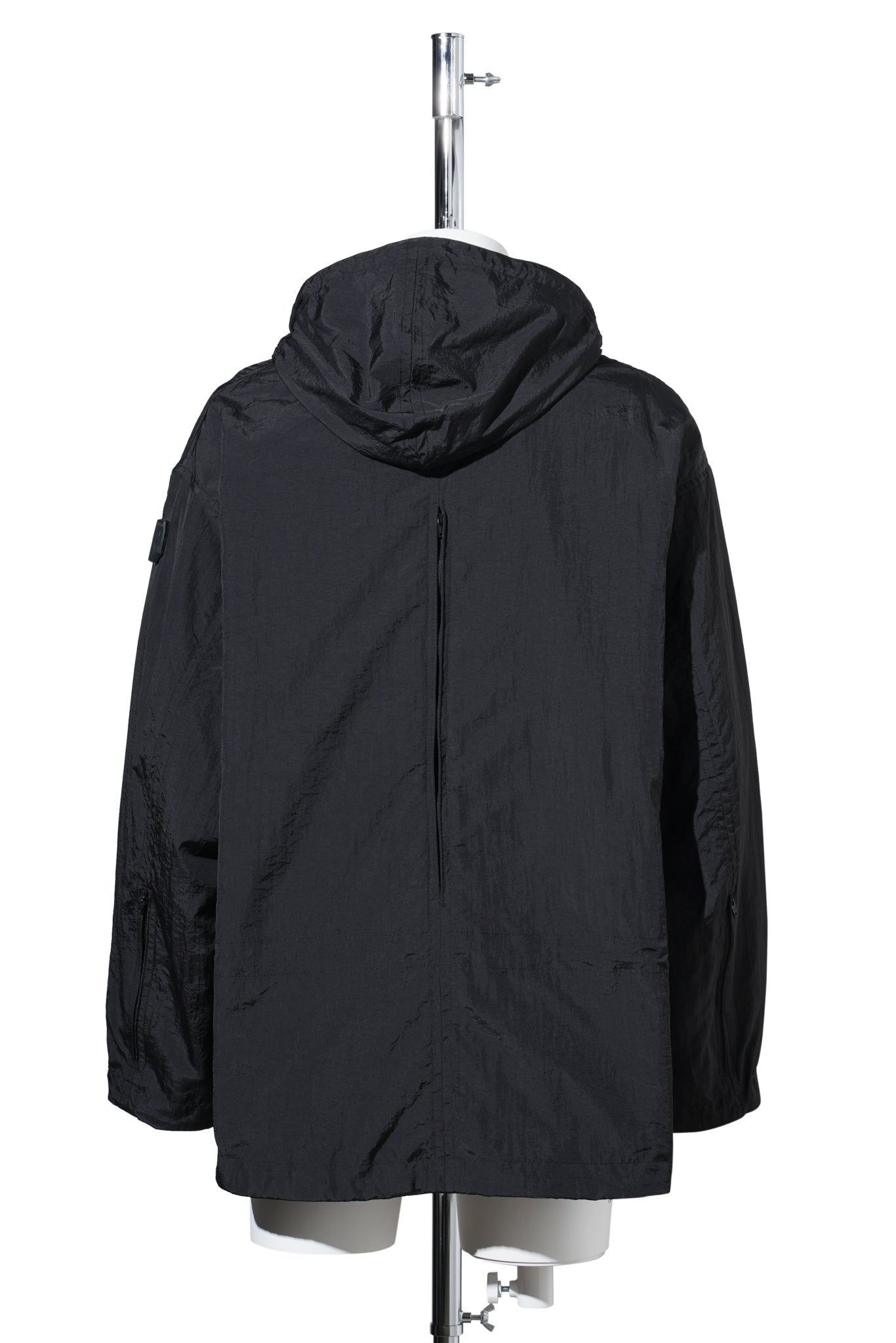 CRUSHED NYLON FULL PACK JACKET / BLACK