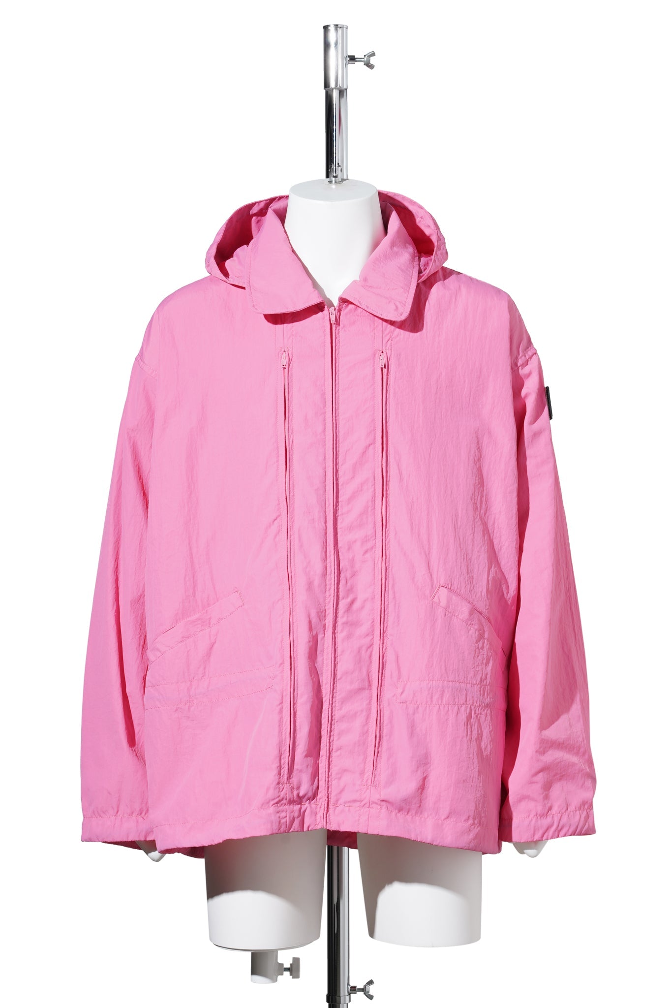 CRUSHED NYLON FULL PACK JACKET / PINK