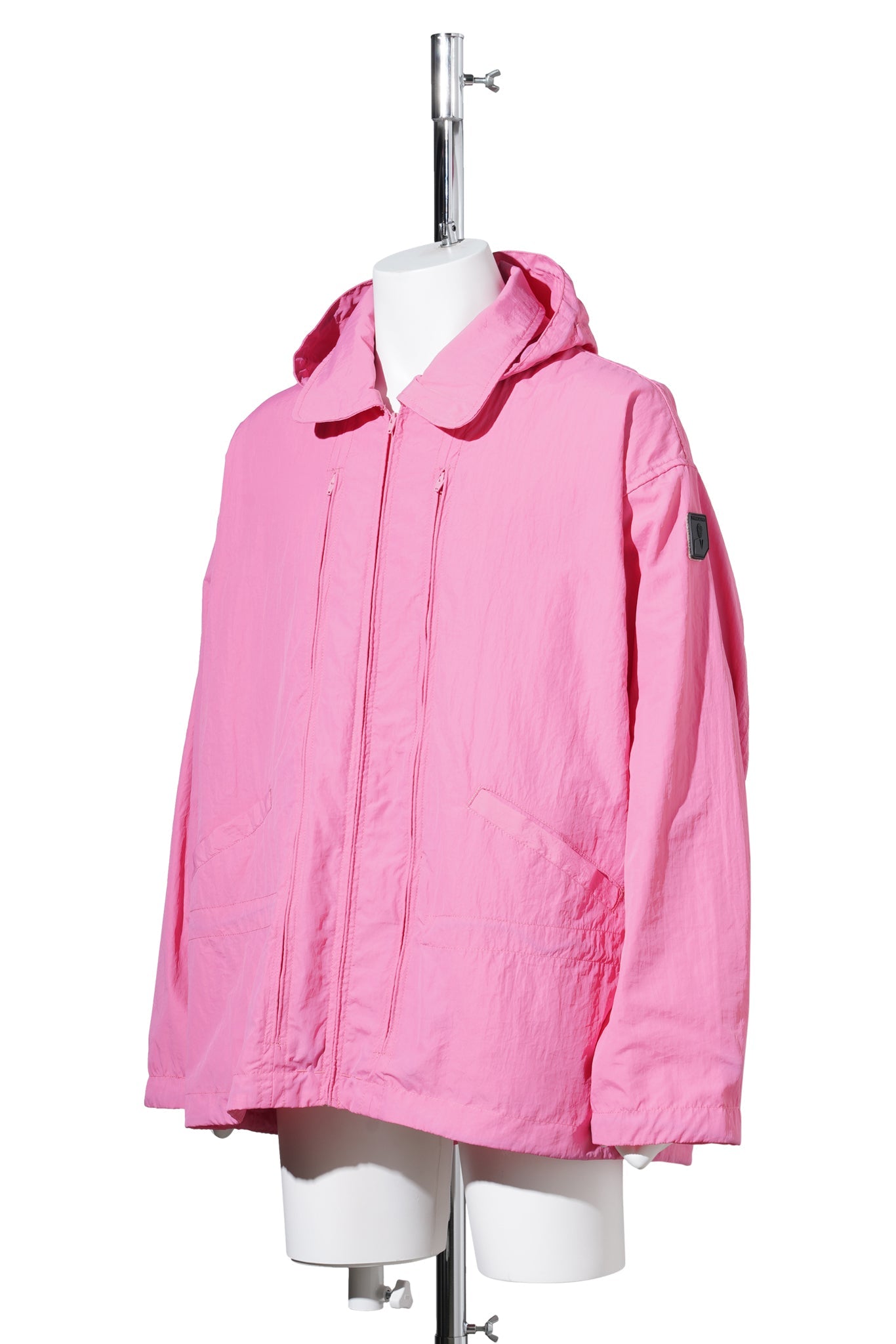 CRUSHED NYLON FULL PACK JACKET / PINK