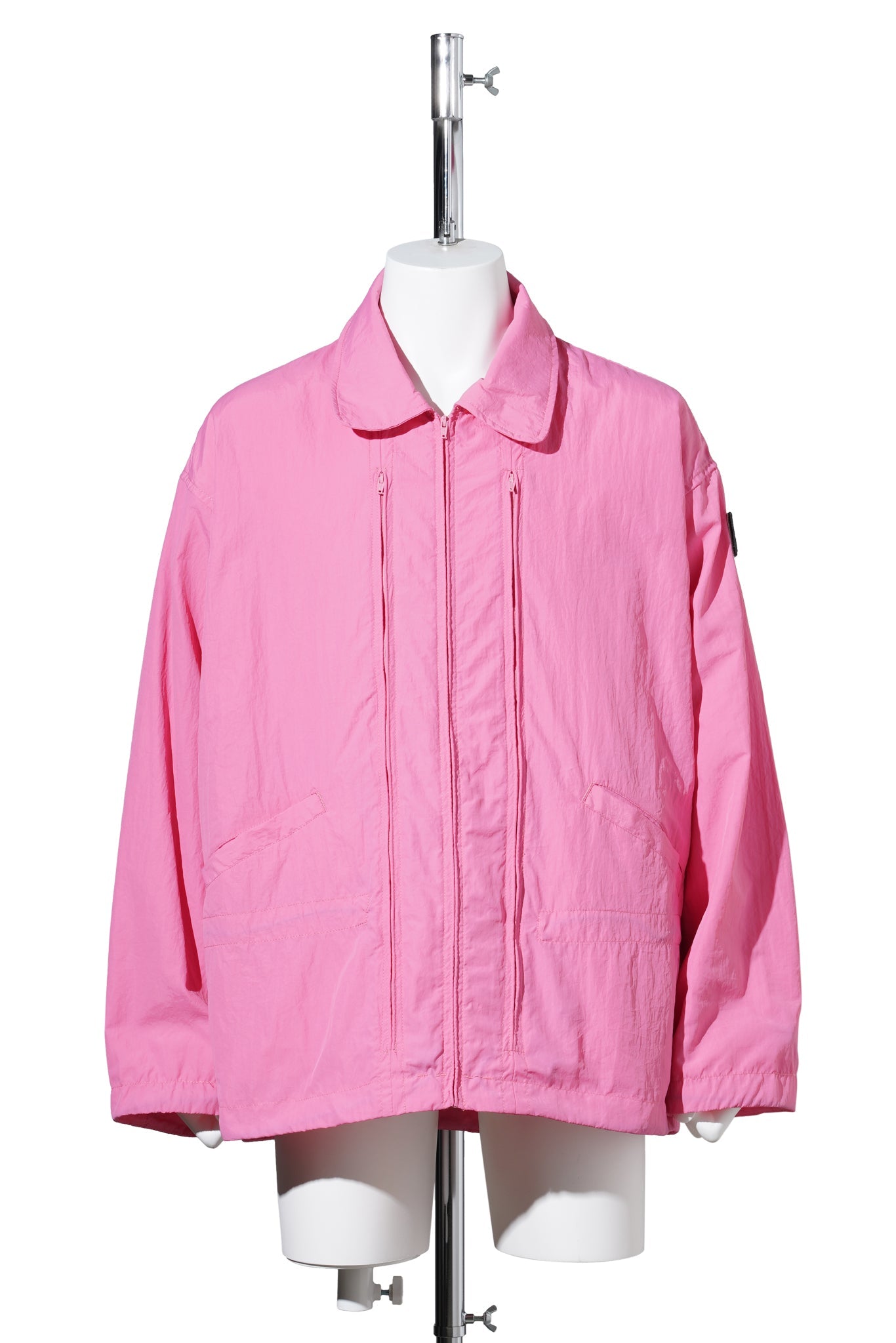 CRUSHED NYLON FULL PACK JACKET / PINK
