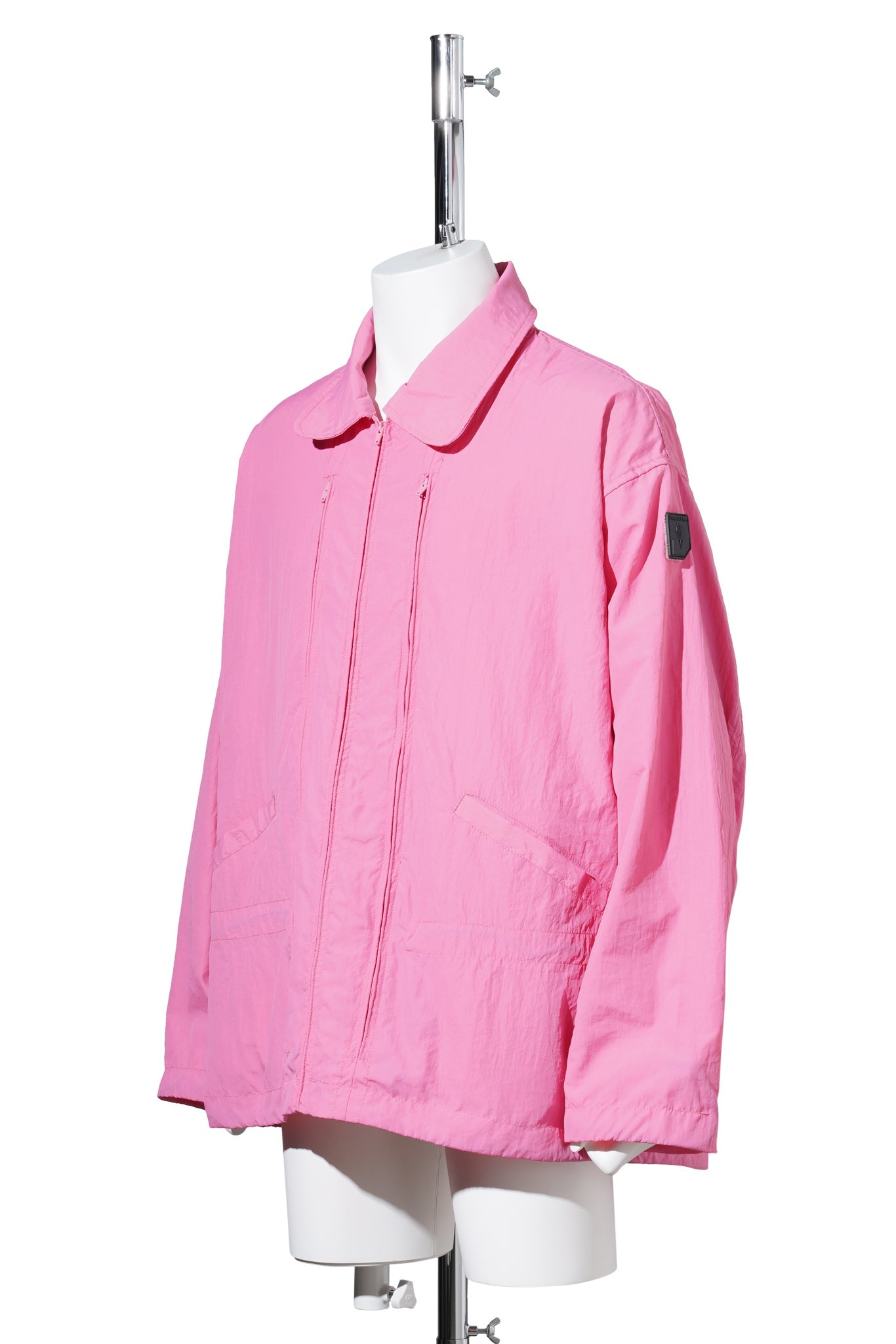 CRUSHED NYLON FULL PACK JACKET / PINK
