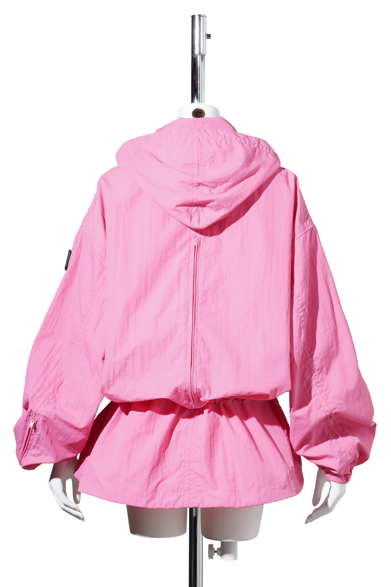 CRUSHED NYLON FULL PACK JACKET / PINK