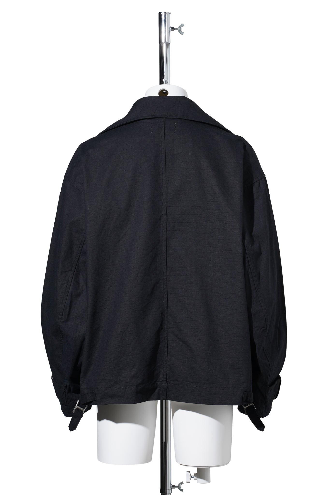 RIPSTOP TWIN SHORT COAT / BLACK