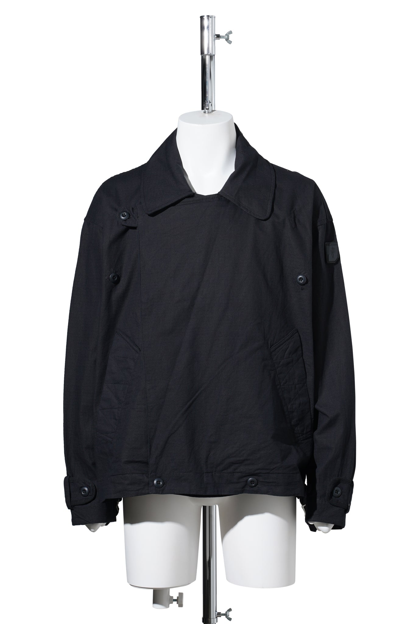 RIPSTOP TWIN SHORT COAT / BLACK