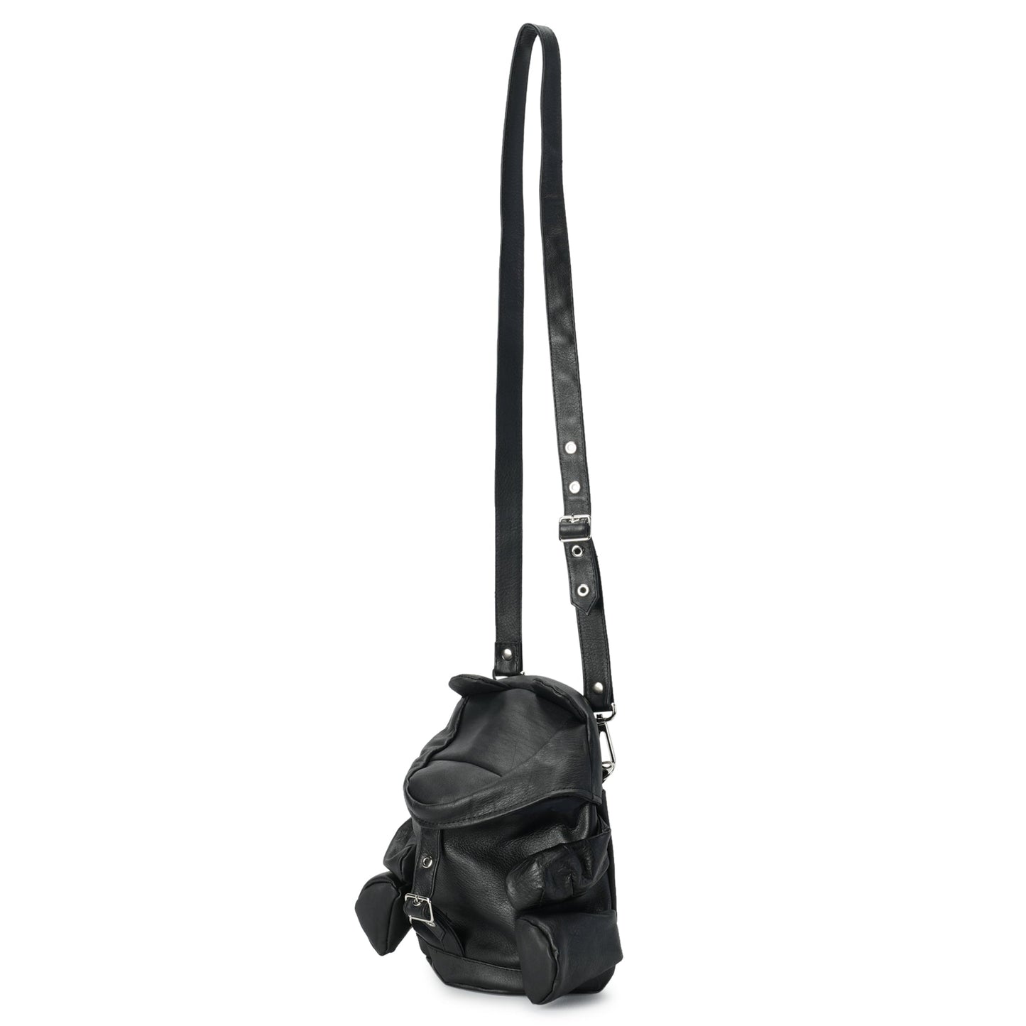 CUMALICE POUCH LEATHER / BLACK LEATHER