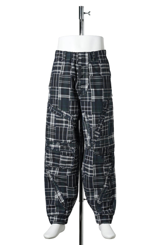 PIPED FLIGHT PANTS / BLACK x WHITE