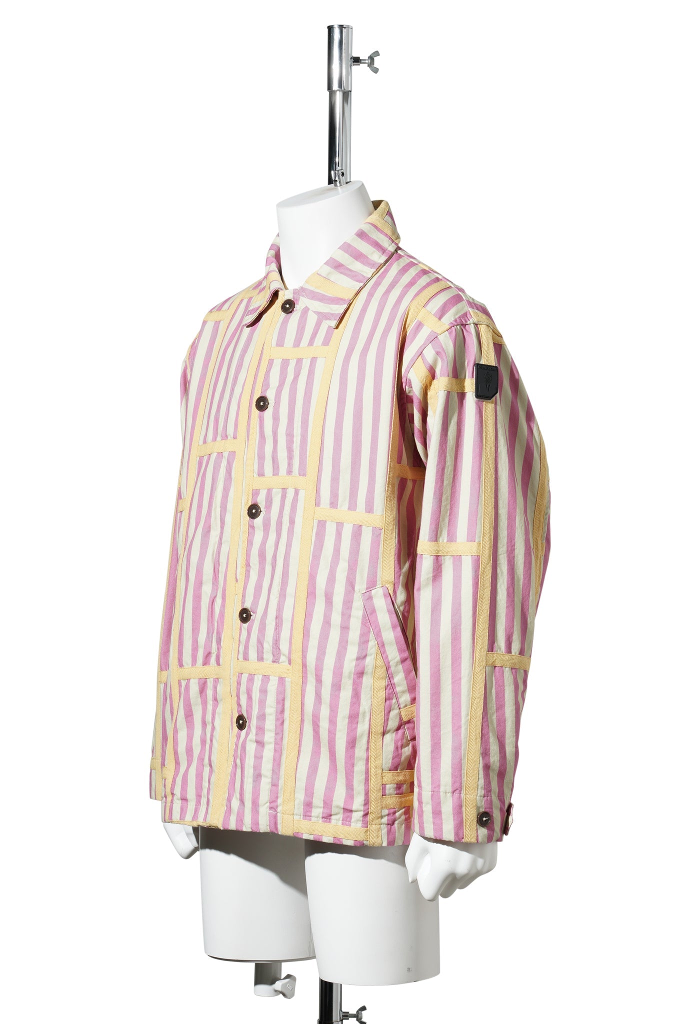 TRIM PATTERN JACKET / PINK STRIPE