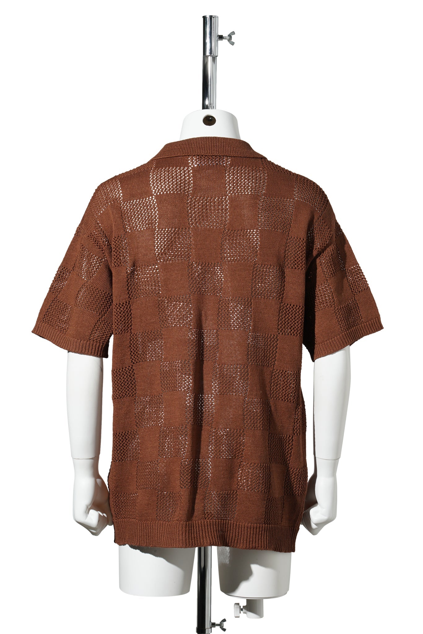 CHECKER WEB SKIPPER POLO / BROWN