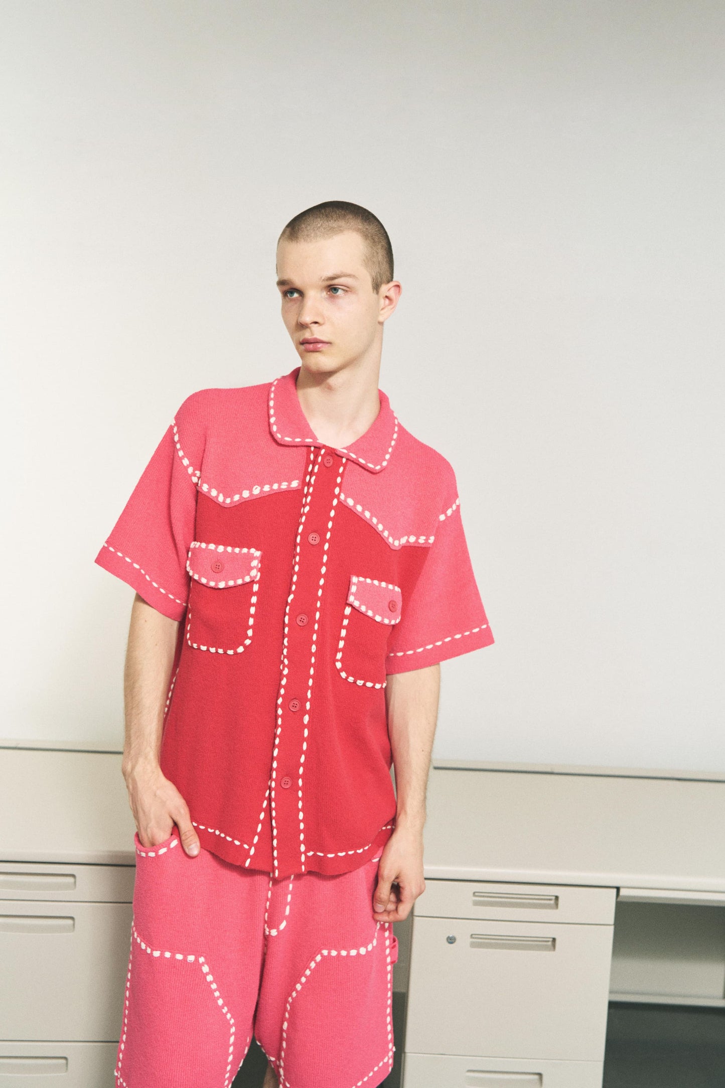 SUMMER PG1 WESTERN SHIRT / RED/PINK