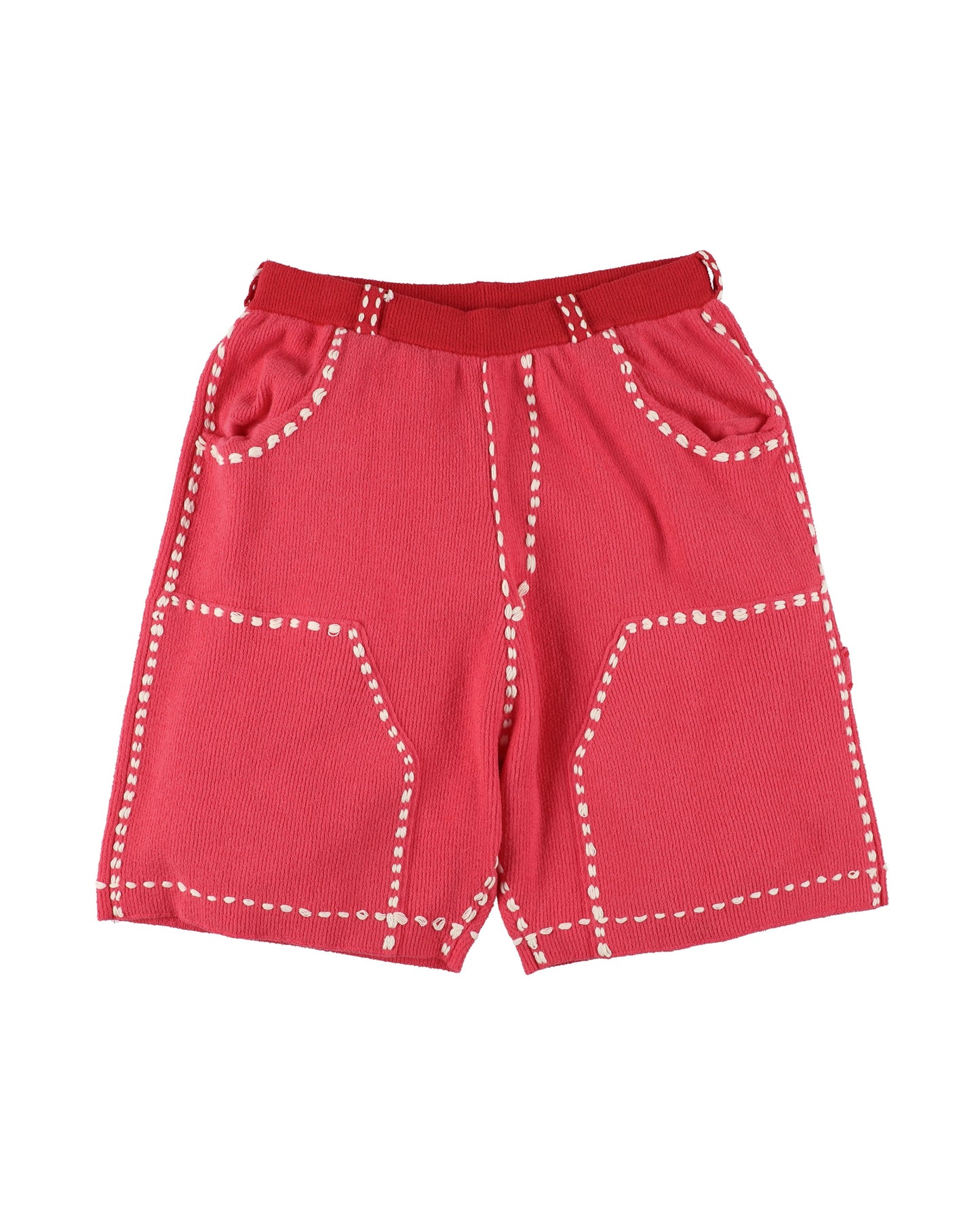 SUMMER PG1 DOUBLE KNEE SHORTS / RED/PINK