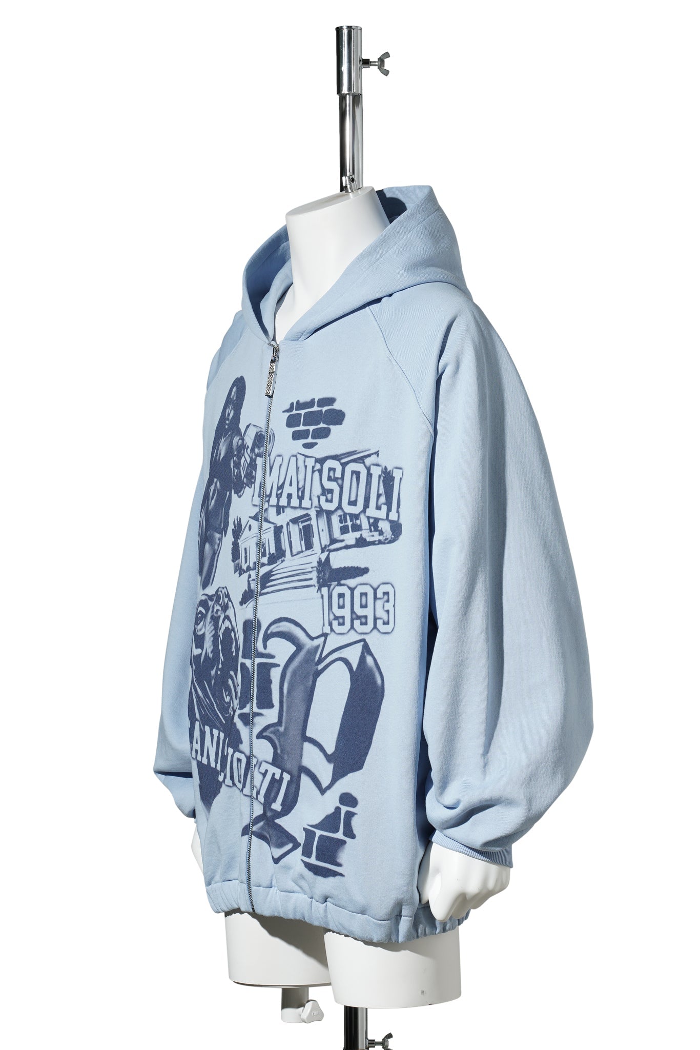 ZIP HOODIE A / BLUE