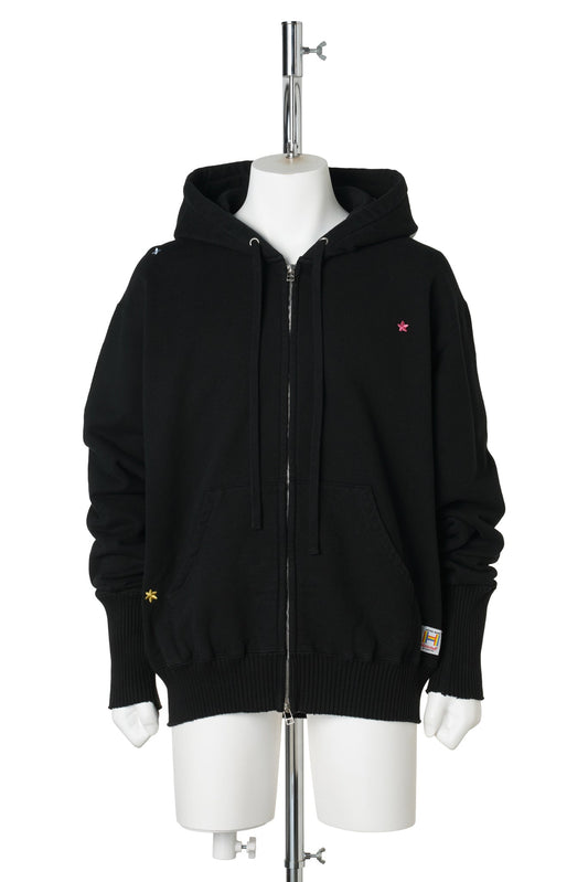 BASIC ZIP HOODIE / BLACK