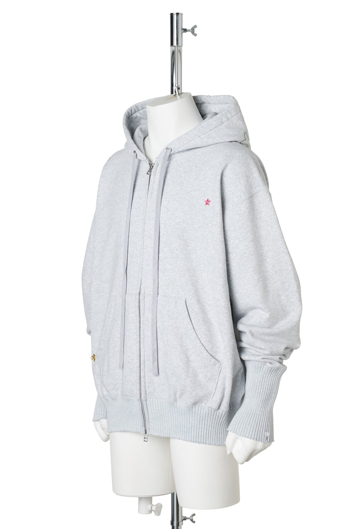 BASIC ZIP HOODIE / HEATHERGREY